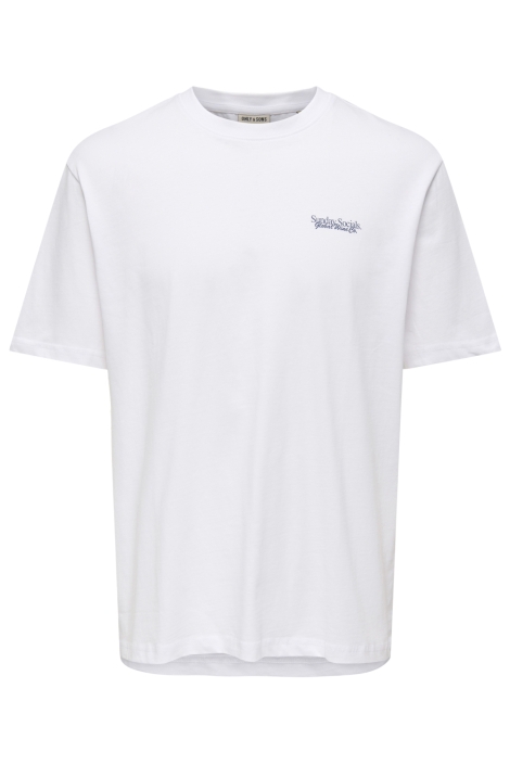 Only & Sons witte heren t-shirt | Vooraanzicht