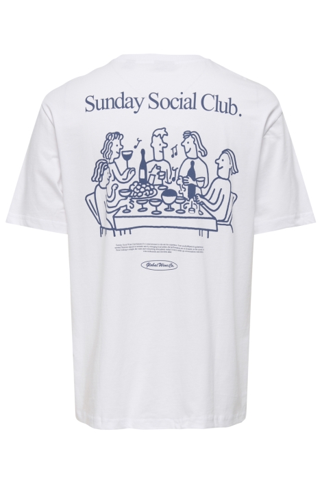 Only & Sons witte heren t-shirt | Achteraanzicht