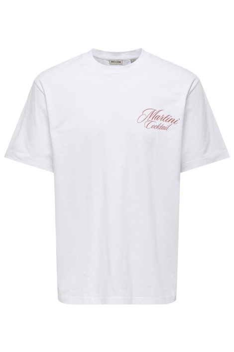 Only & Sons witte heren t-shirt | 