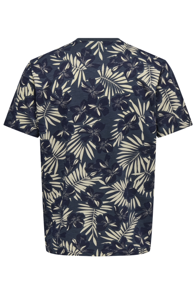 Only & Sons blauwe heren t-shirt | Achteraanzicht