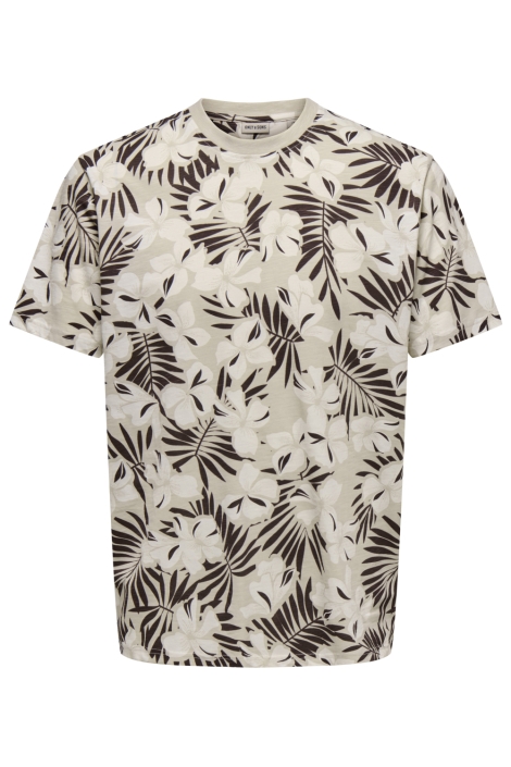 Only & Sons beige heren t-shirt | 