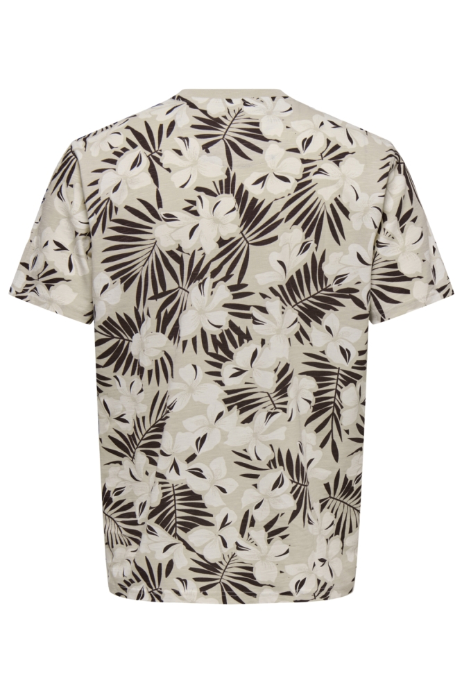 Only & Sons beige heren t-shirt | 