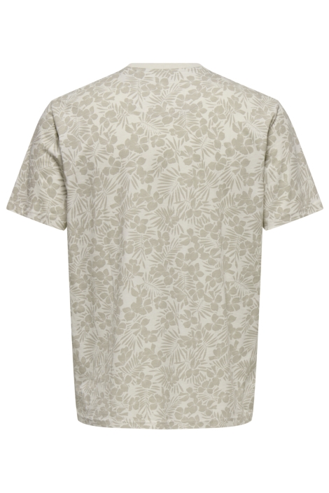 Only & Sons beige heren t-shirt | Achteraanzicht