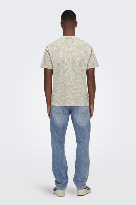 Only & Sons beige heren t-shirt | Model