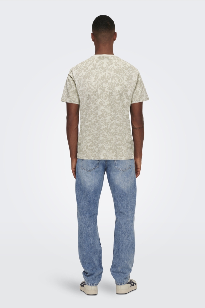 Only & Sons beige heren t-shirt | Model