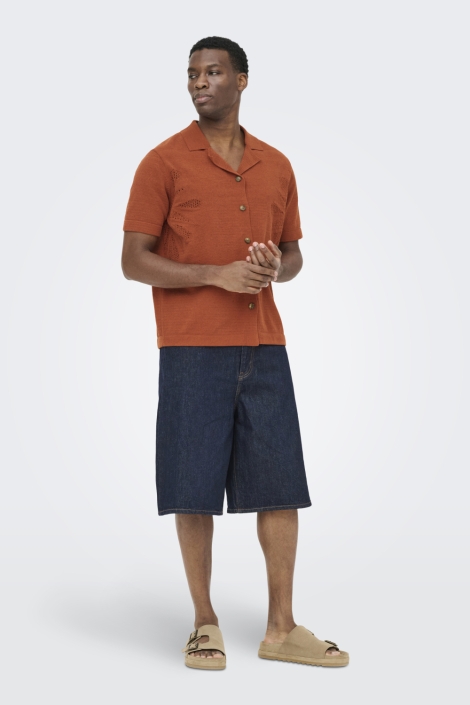 Only & Sons bruine heren overhemd | Model