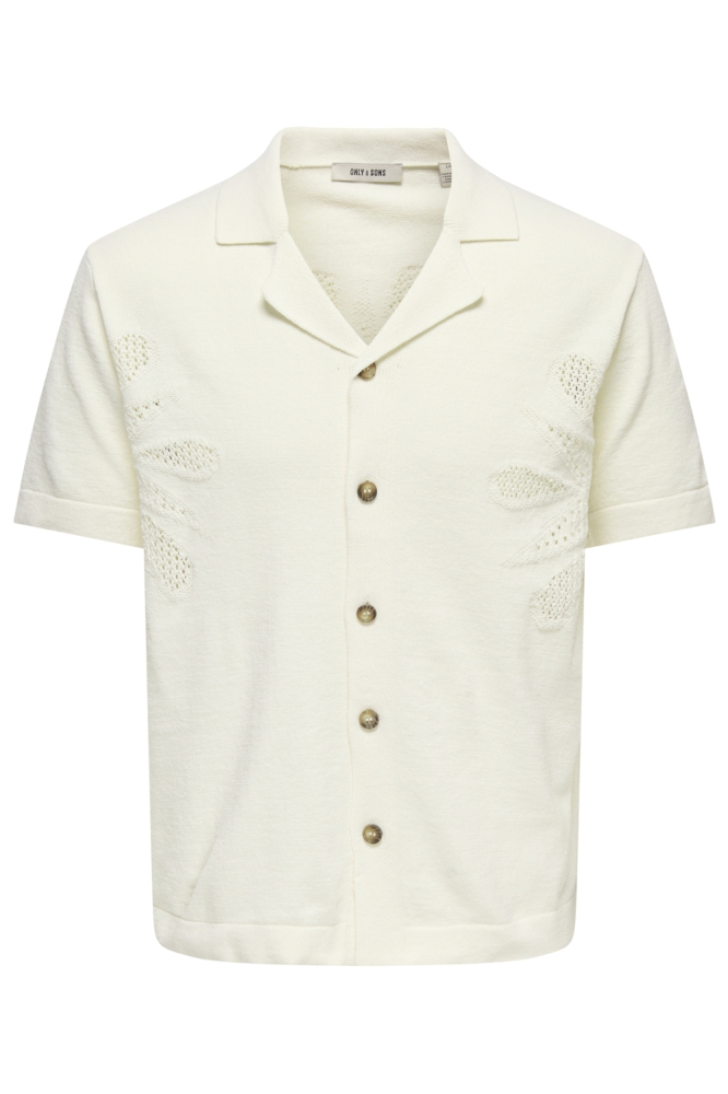 Only & Sons witte heren overhemd | Vooraanzicht