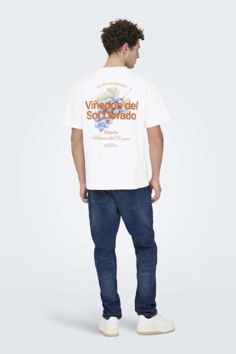 Only & Sons witte heren t-shirt | Model