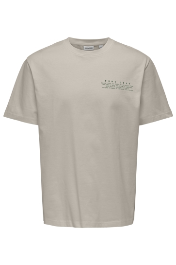 Only & Sons T-shirt ONSFRED LIFE RLX SS PRINT TEE NOOS 22038836 SILVER LINING/ CITROS