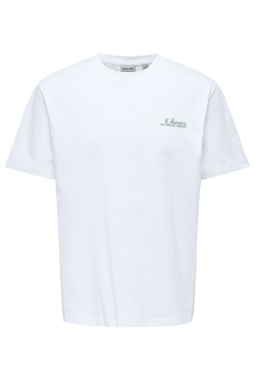 Only & Sons T-shirt ONSFRED LIFE RLX SS PRINT TEE NOOS 22038836 BRIGHT WHITE/CHAIRS