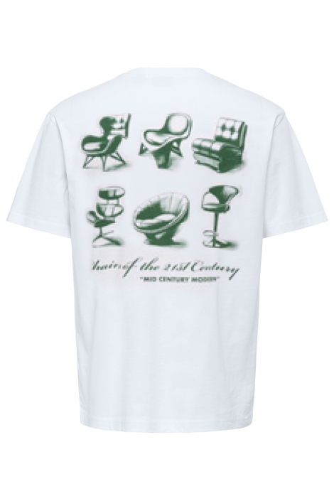 Only & Sons witte heren t-shirt | Achteraanzicht