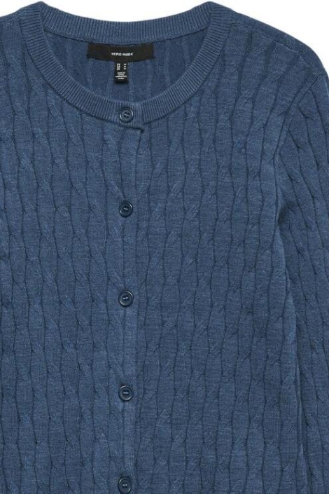 Vero Moda blauwe dames vest | Close up