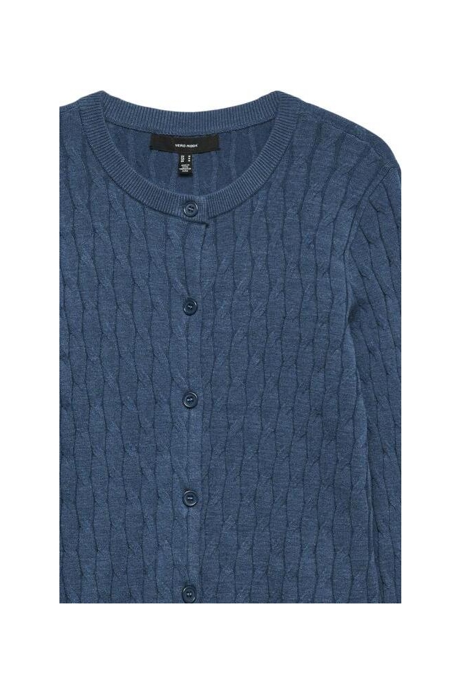 Vero Moda blauwe dames vest | Close up