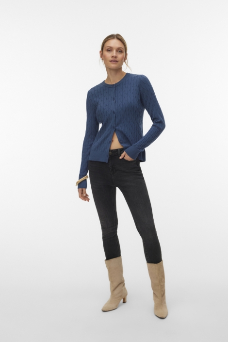 Vero Moda blauwe dames vest | Model vooraanzicht