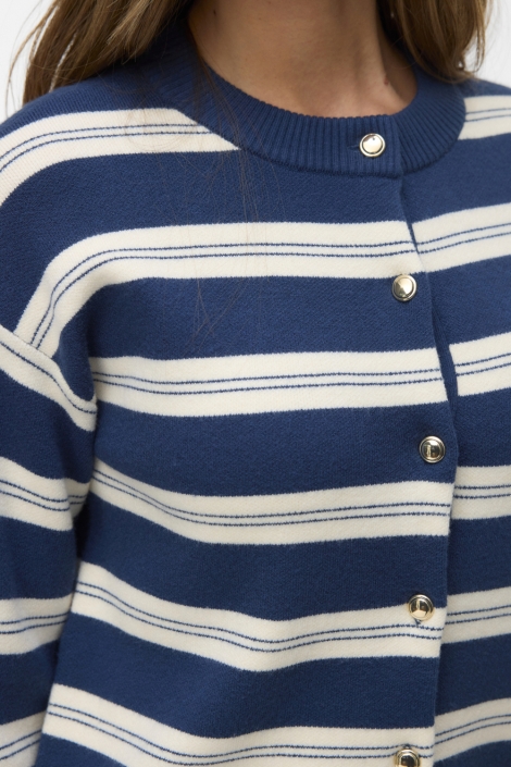 Vero Moda blauwe dames vest | Close up