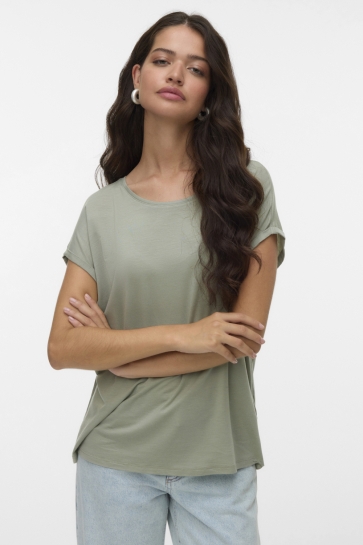 Vero Moda T-shirt VMAVA PLAIN SS TOP JRS NOOS 10284468 Seagrass