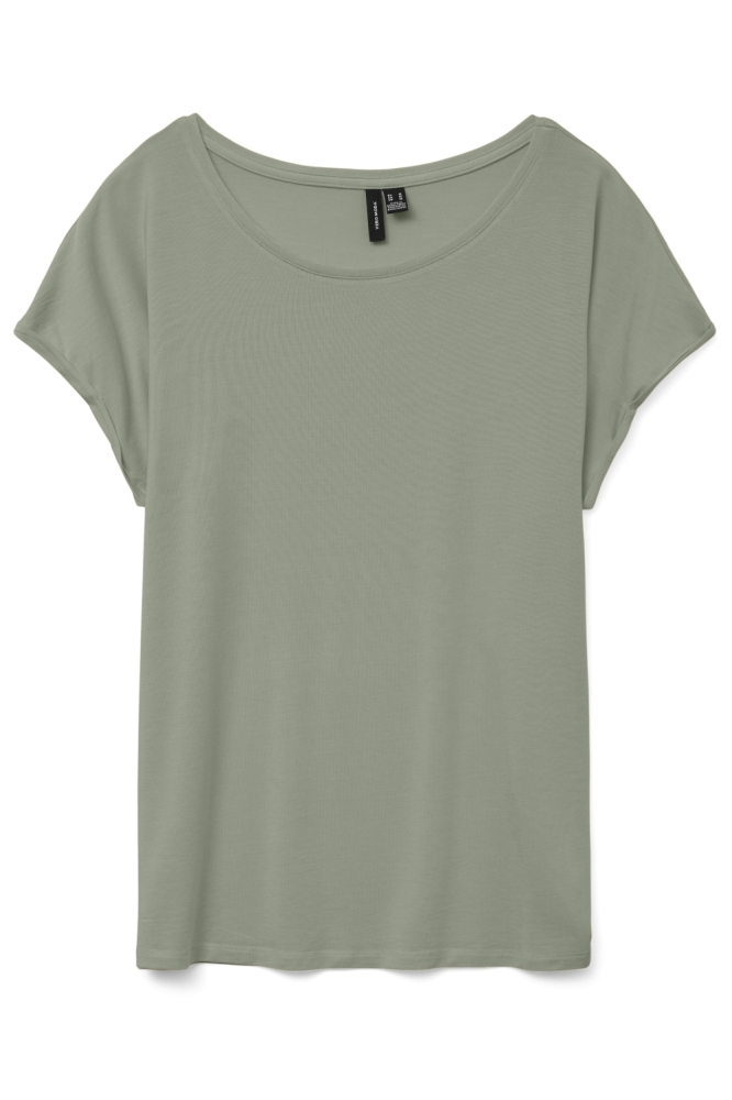 Vero Moda groene dames t-shirt | Vooraanzicht