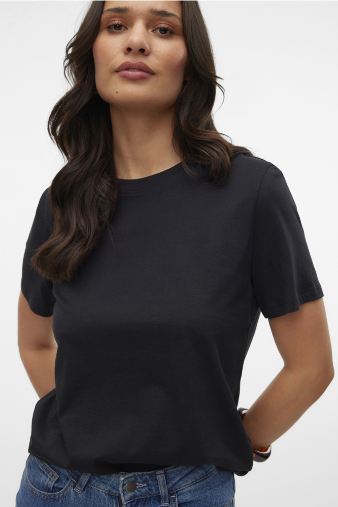Vero Moda zwarte dames t-shirt | Close up