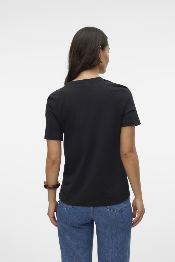 Vero Moda zwarte dames t-shirt | Model achteraanzicht