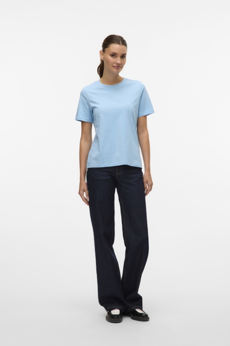 Vero Moda blauwe dames t-shirt | Model