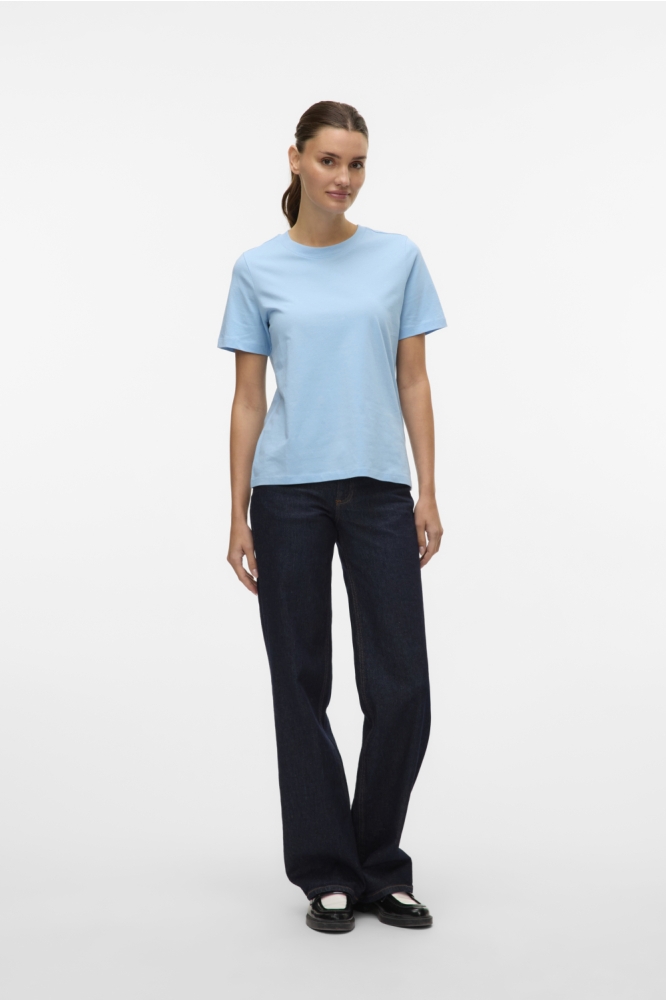 Vero Moda blauwe dames t-shirt | Model