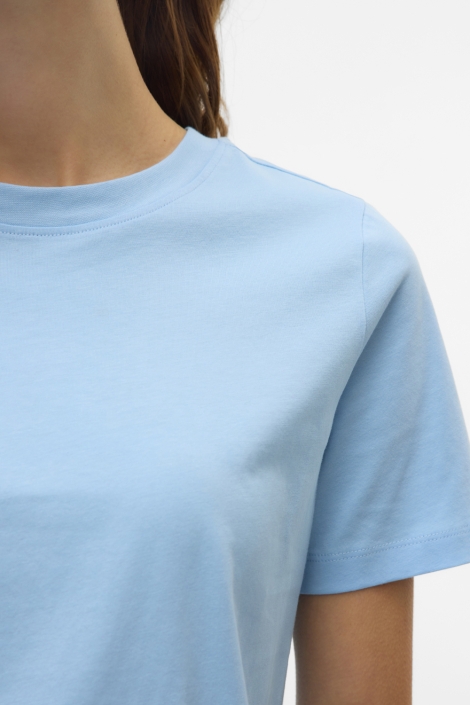 Vero Moda blauwe dames t-shirt | Close up