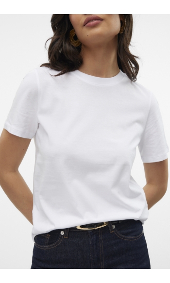 VMPAULINA SS T-SHIRT JRS NOOS 10316991 Bright White