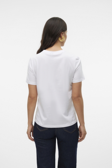 Vero Moda witte dames t-shirt | Model achteraanzicht