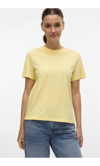 VMPAULINA SS T-SHIRT JRS NOOS 10316991 Lemon Meringue