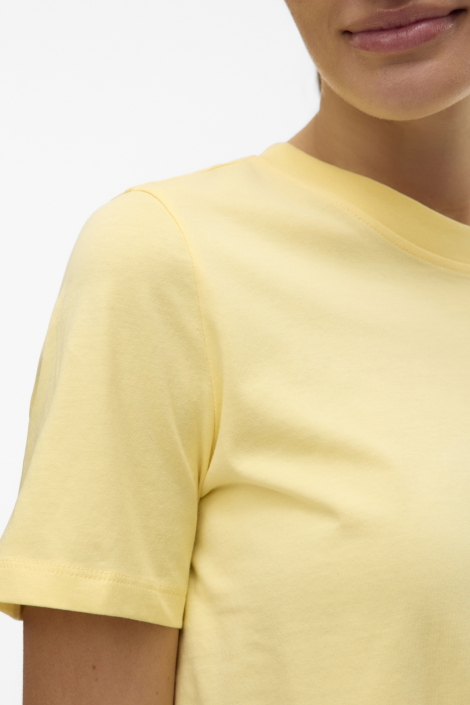 Vero Moda gele dames t-shirt | Close up