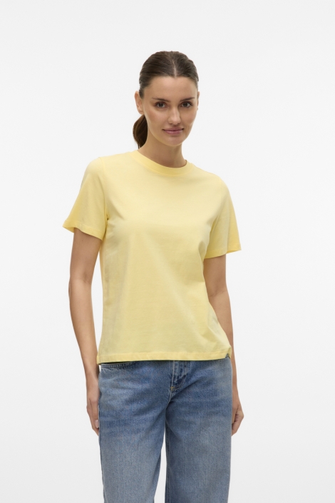 Vero Moda gele dames t-shirt | Model