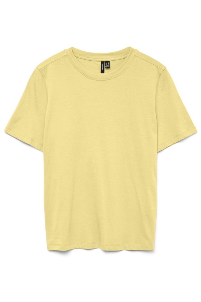 Vero Moda gele dames t-shirt | Vooraanzicht