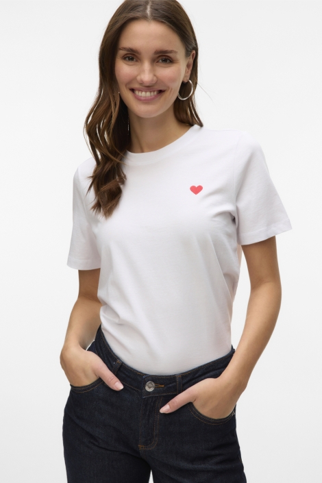 Vero Moda witte dames t-shirt | Model