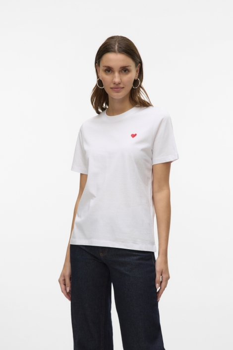 Vero Moda witte dames t-shirt | Model
