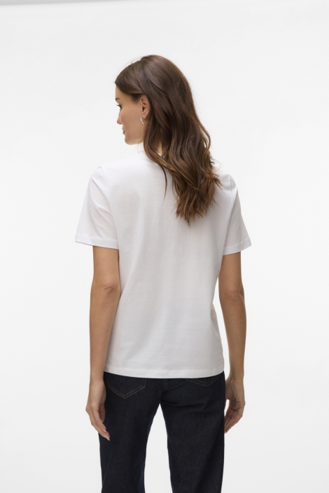 Vero Moda witte dames t-shirt | Model achteraanzicht