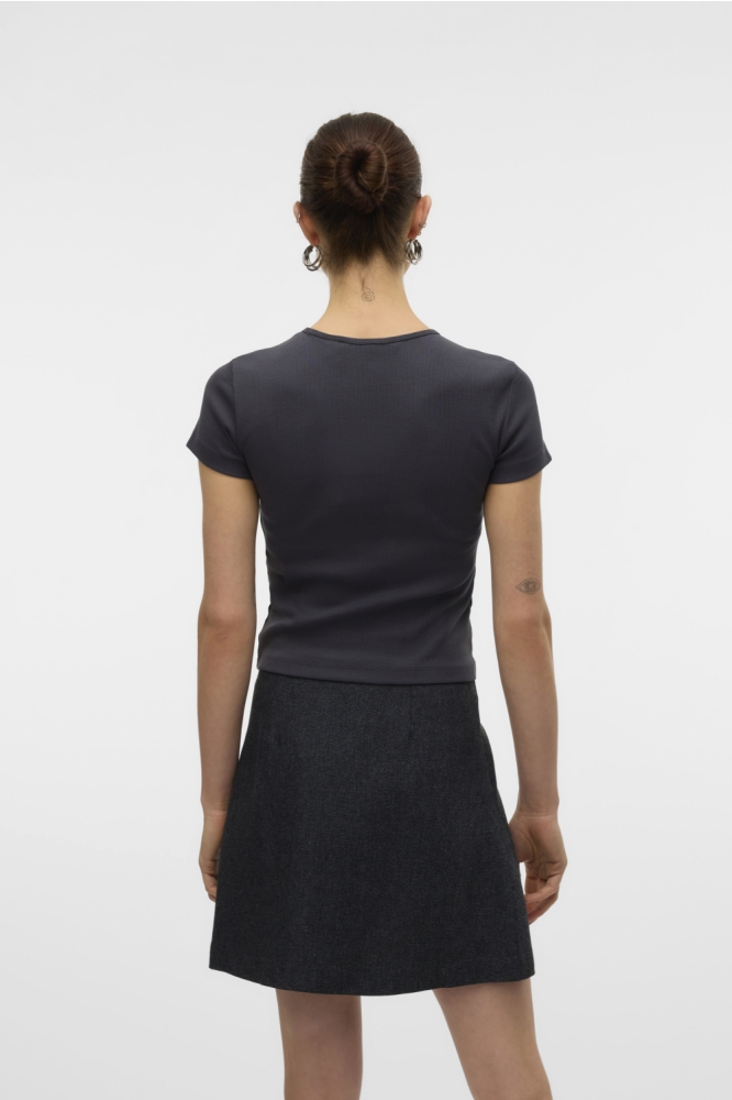 Vero Moda grijze dames t-shirt | Model achteraanzicht