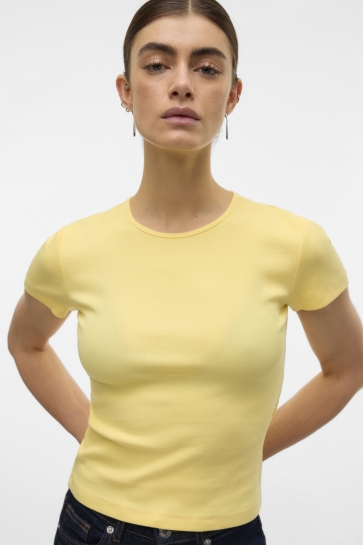 Vero Moda vmchloe ss short top jrs noos Geel