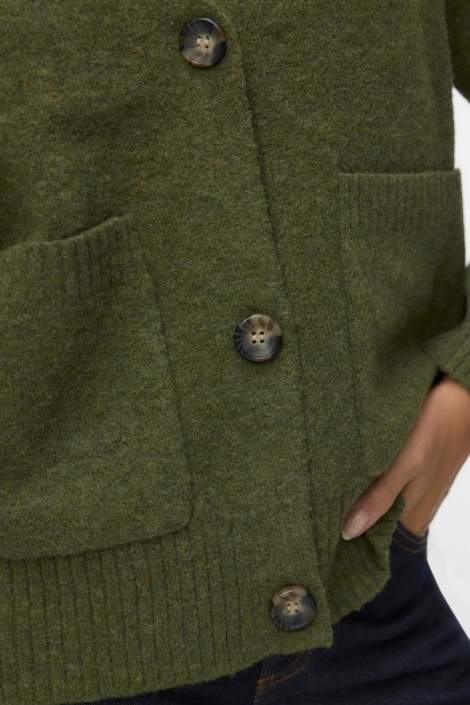 Vero Moda groene dames vest | Close up