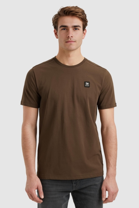 Vanguard bruine heren t-shirt | Model vooraanzicht