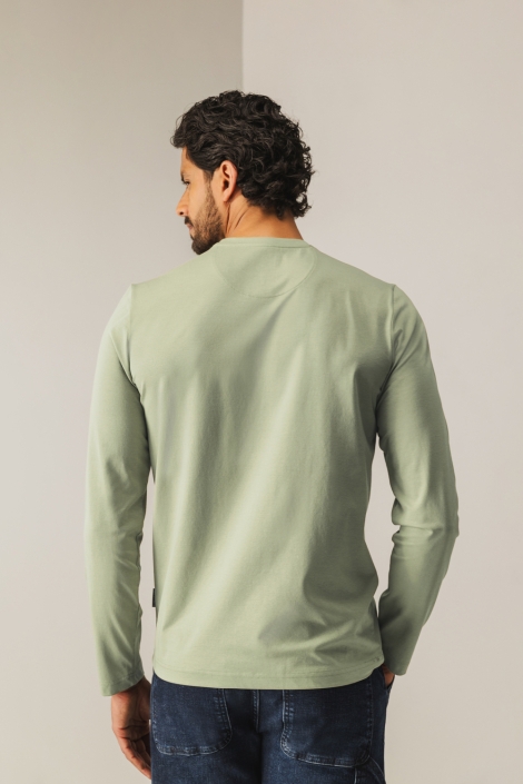 State of Art groene heren t-shirt | Model achteraanzicht