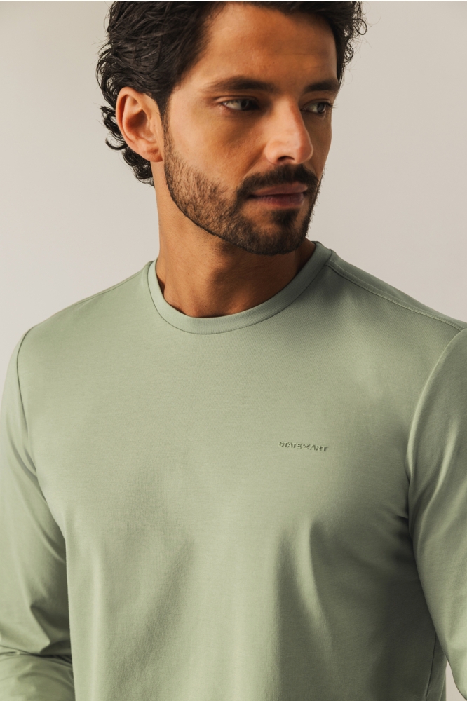 State of Art groene heren t-shirt | Close up