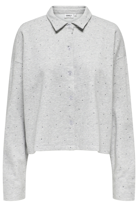 Only grijze dames vest | Vooraanzicht