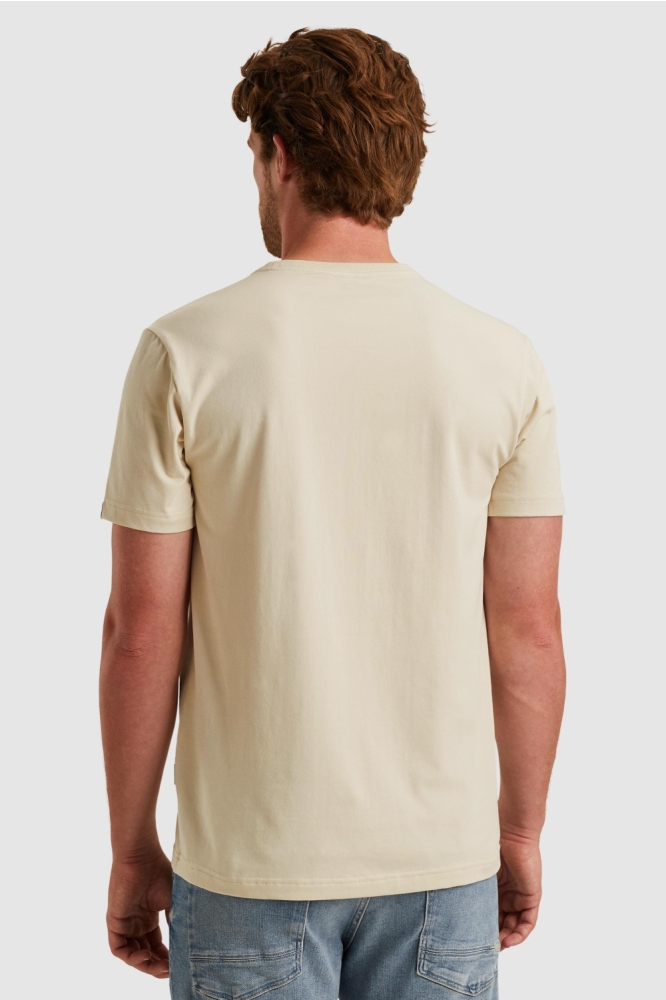 PME legend ecru heren t-shirt | Model achteraanzicht