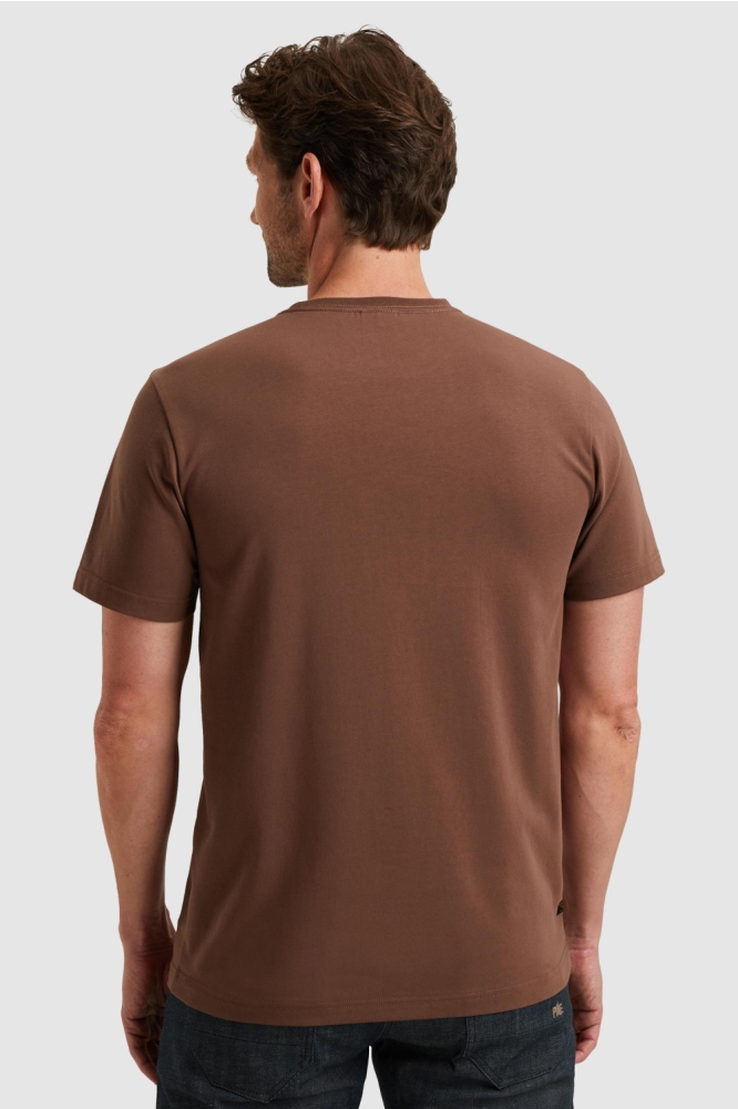 PME legend bruine heren t-shirt | Model achteraanzicht