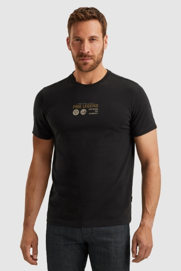 PME legend short sleeve r-neck cotton elastan Zwart