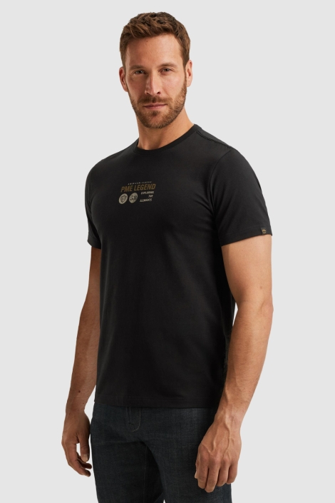 PME legend zwarte heren t-shirt | Model zijaanzicht