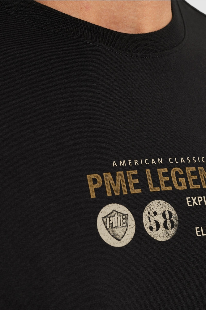 PME legend zwarte heren t-shirt | Close up