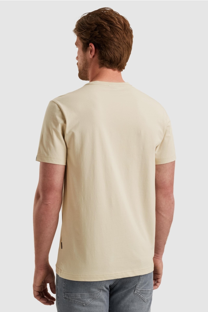 PME legend beige heren t-shirt | Model achteraanzicht
