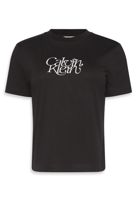 Calvin Klein zwarte dames t-shirt | Vooraanzicht