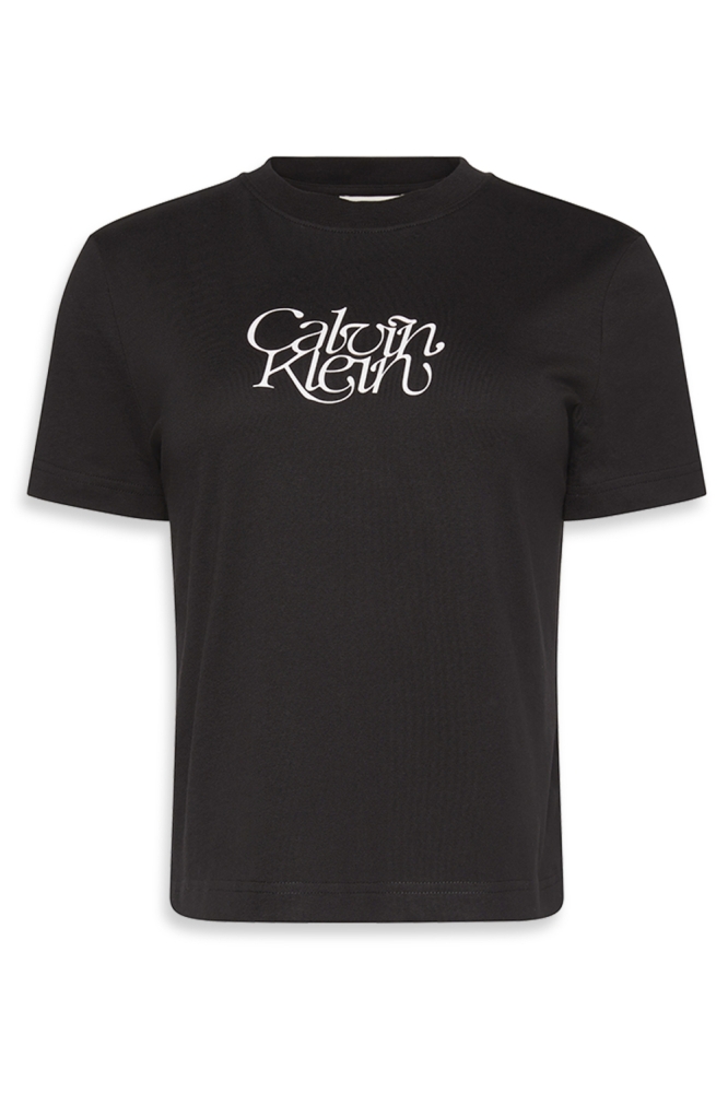 Calvin Klein zwarte dames t-shirt | Vooraanzicht